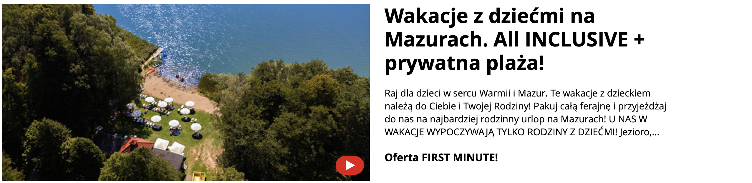Wakacje w Zalesie Mazury Active SPA