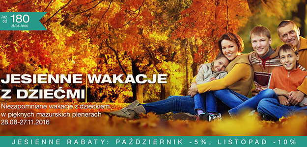 Jesienne wakacje z dziećmi na Mazurach